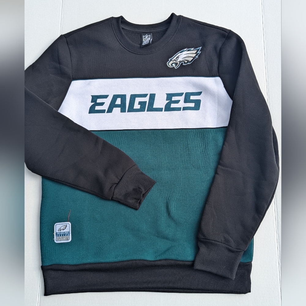 Officially NFL Philadelphia Eagles Crewneck Pullover - M/S